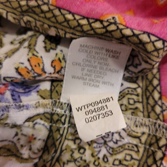 J. Jill Babydoll Tank Top Light Floral Size Large Feminine Gardencore 100% Rayon - Picture 8 of 8